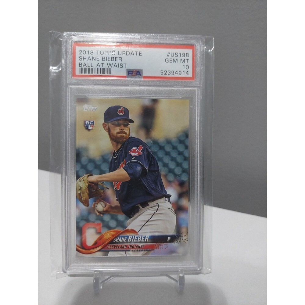 SHANE BIEBER 2018 Topps Update RC Rookie BALL AT WAIST #US198 PSA 10 GEM
